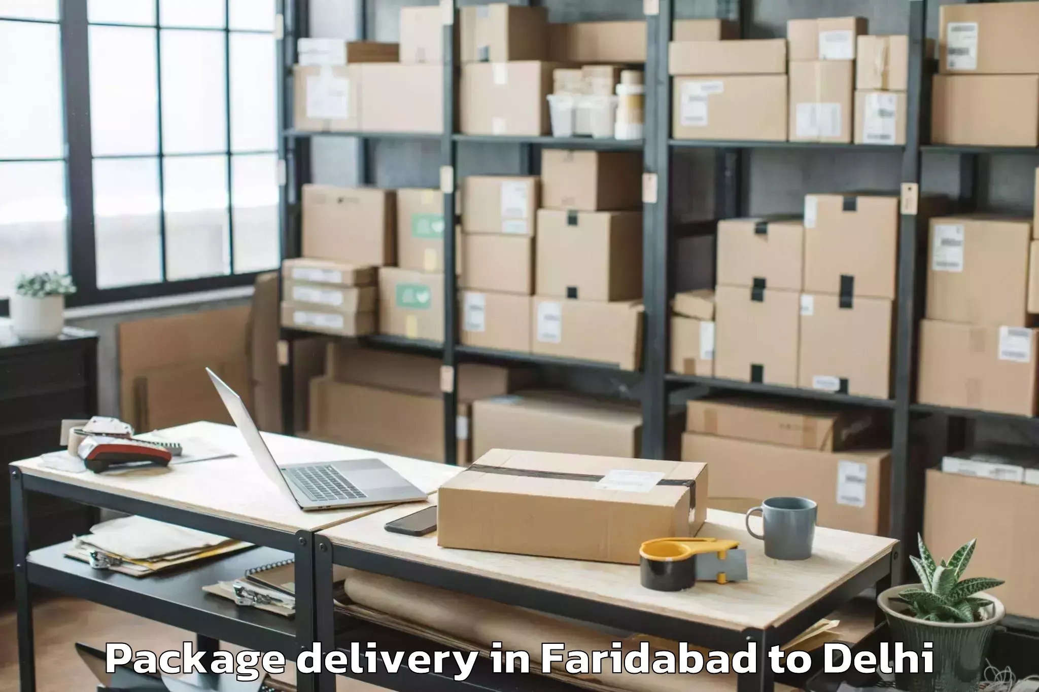 Get Faridabad to Patel Nagar Package Delivery